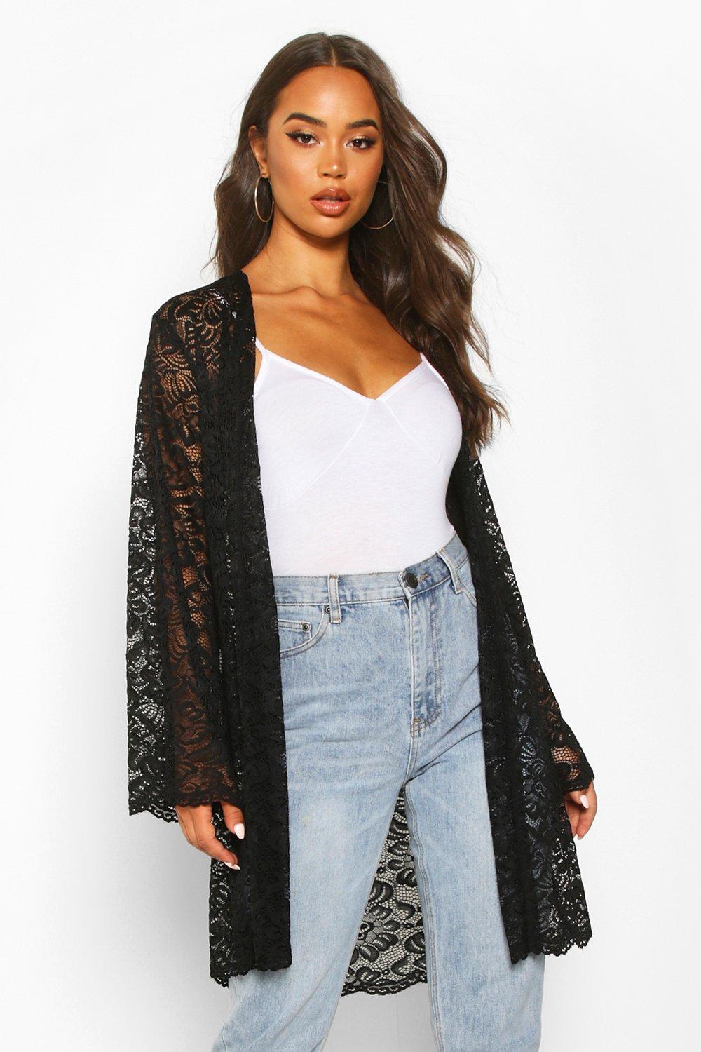 Lace Wide Sleeve Kimono