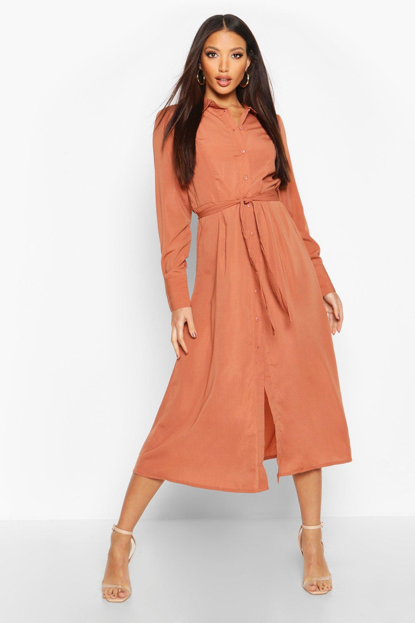boohoo maxi shirt dress