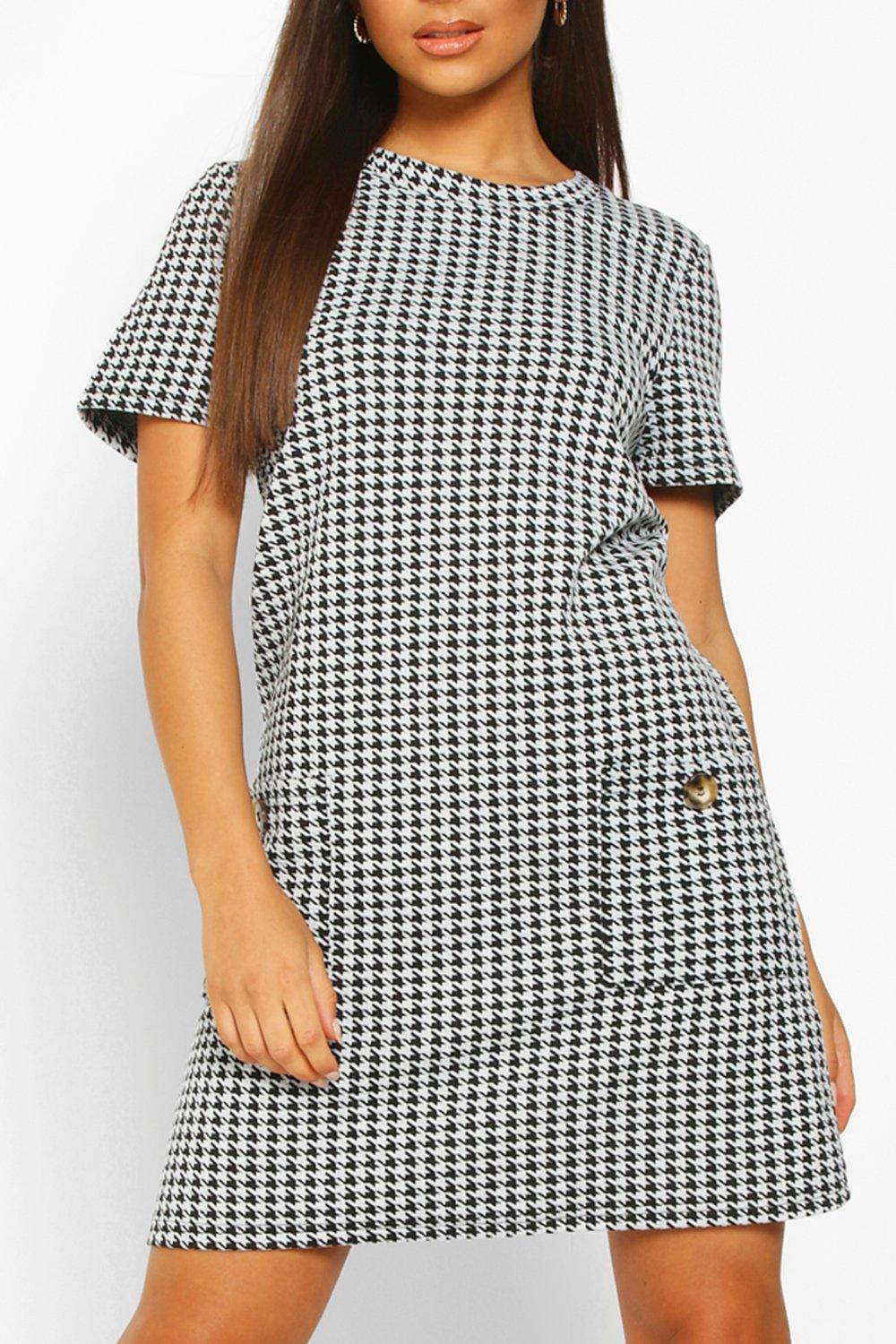 Robe droite pied de poule top