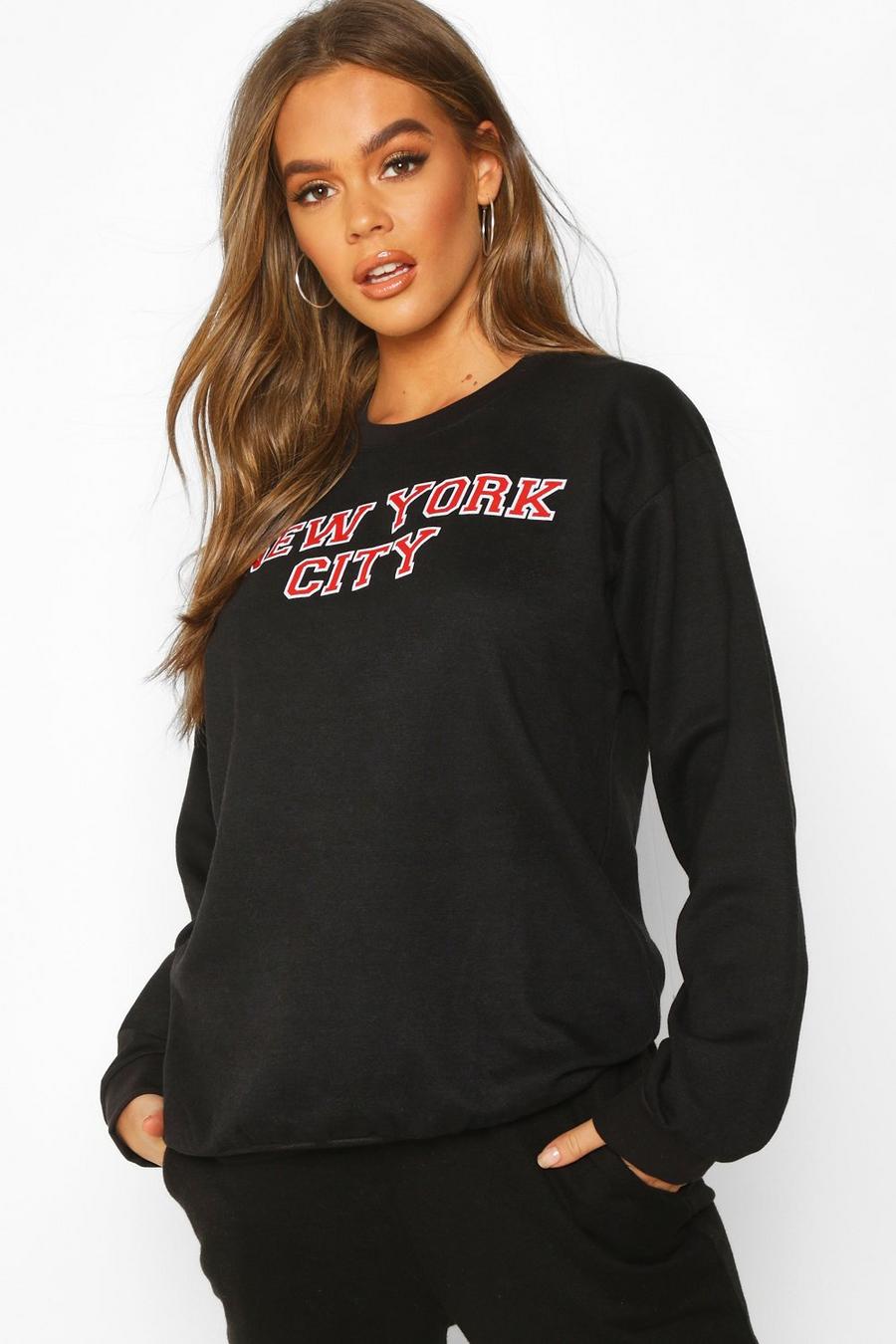 Sweatshirt mit aufgedrucktem Slogan „New York City“ image number 1