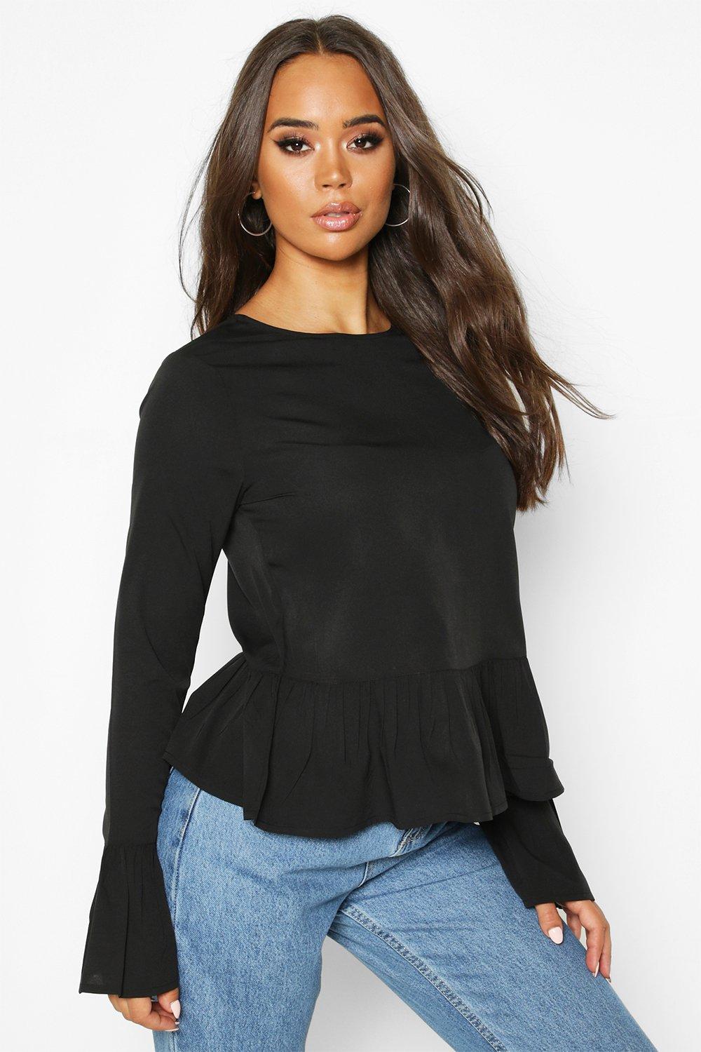 boohoo frill top