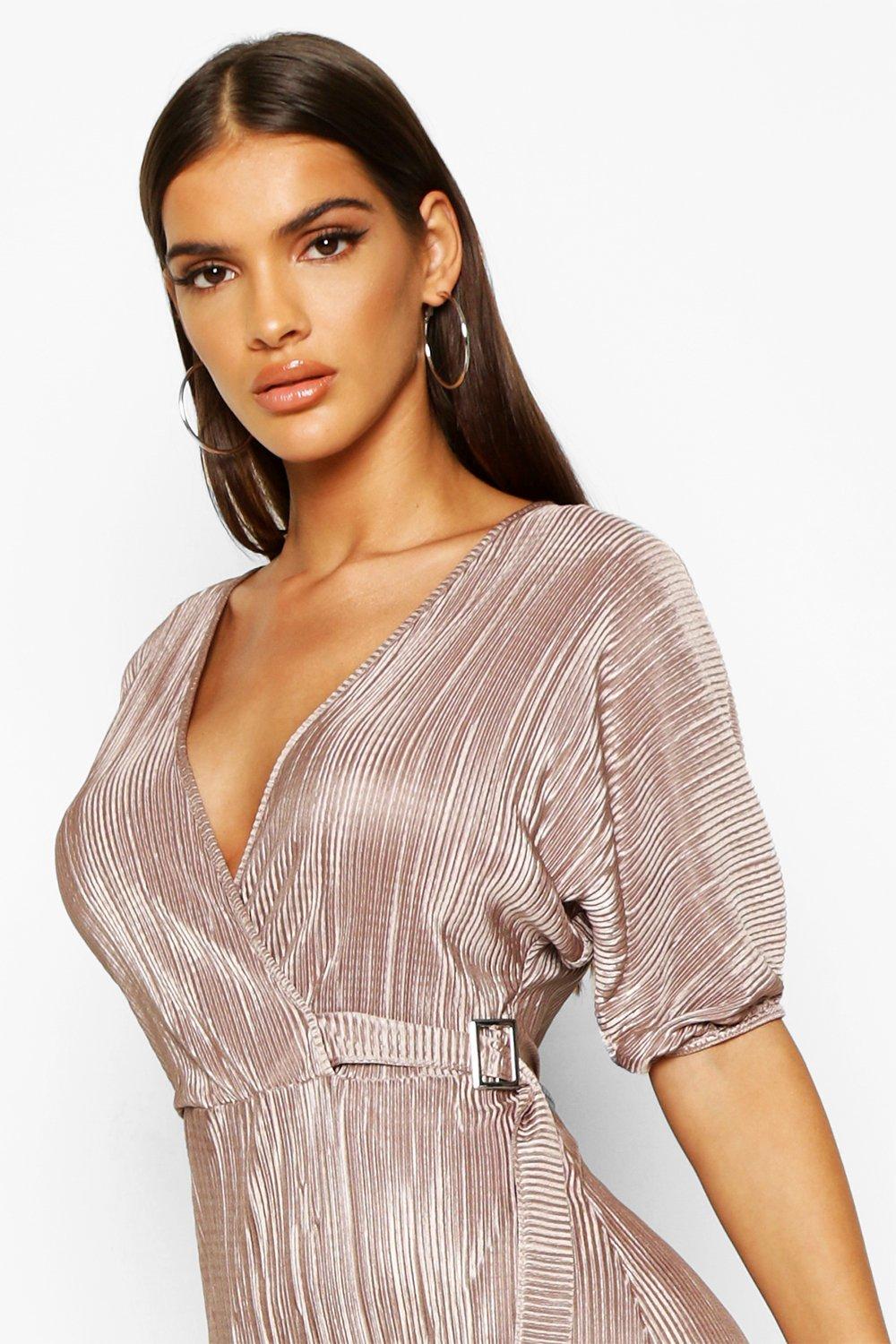 Buckle wrap 2025 midi dress