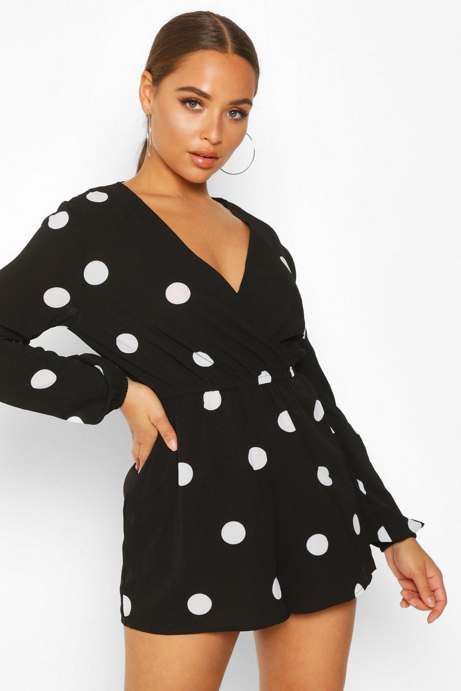 Large Scale Polka Dot Playsuit image number 1