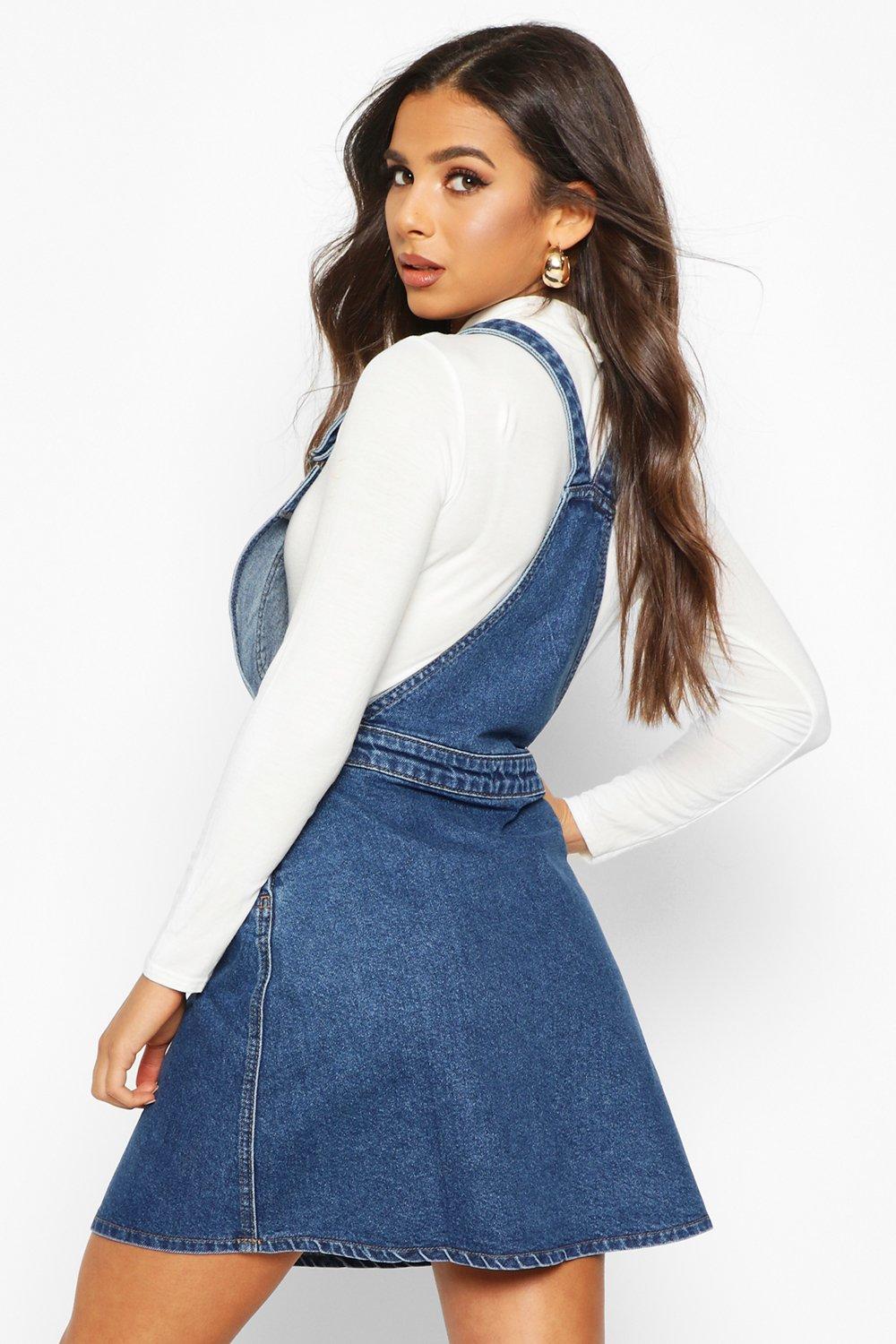 denim skater dress