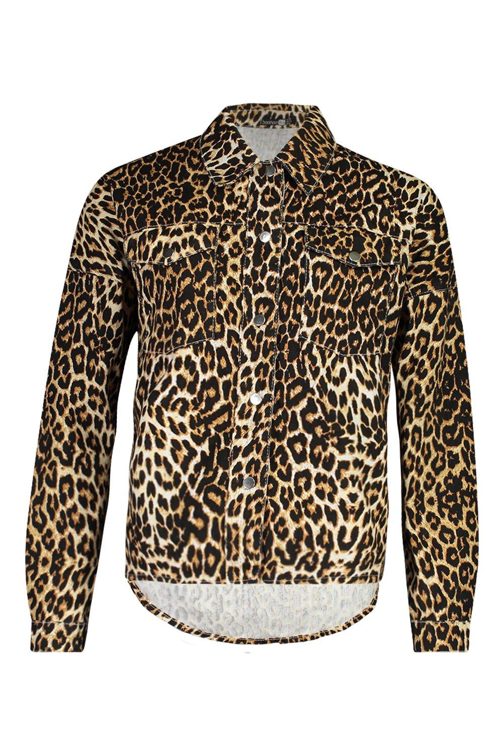 Leopard 2025 denim shirt