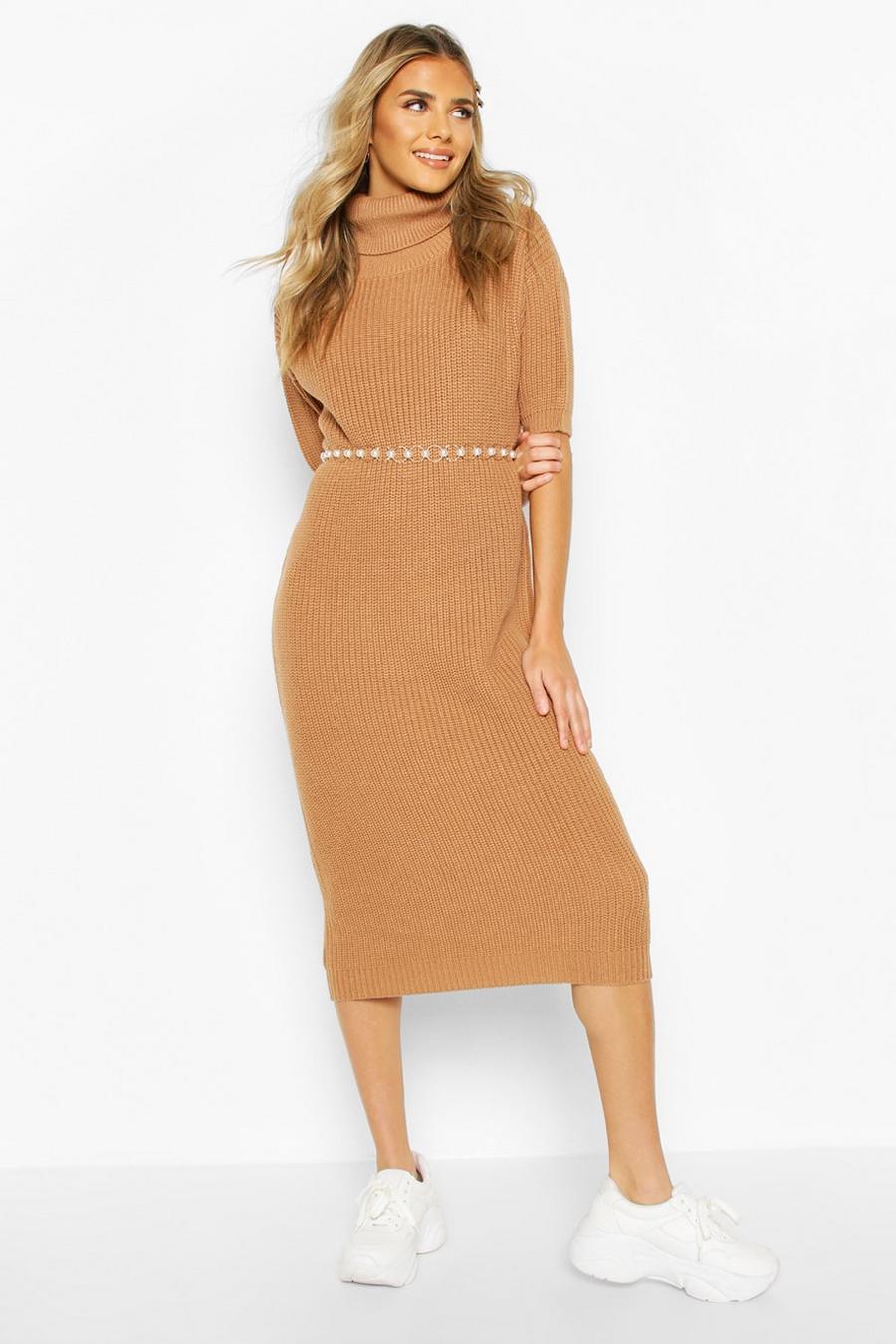Biscuit Roll Neck Midi Dress image number 1