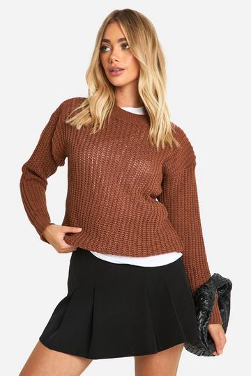 Fisherman Crew Neck Sweater biscuit