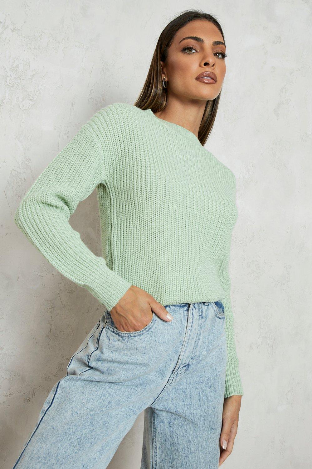 Green hotsell fisherman sweater