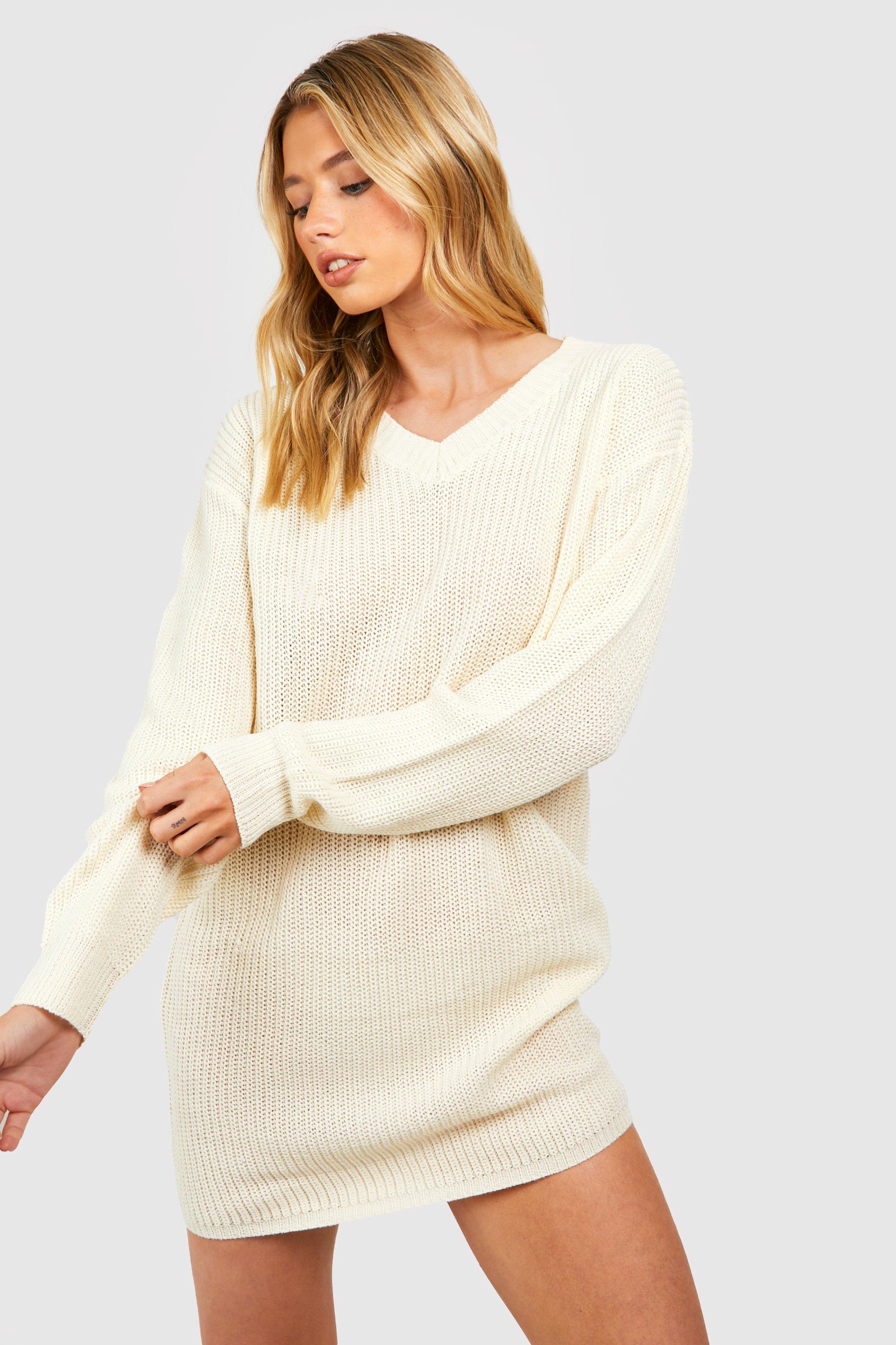 V neck hot sale fisherman sweater