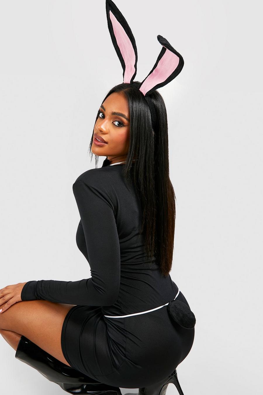 Black Halloween Bunny Outfit Set image number 1