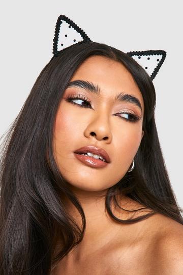 Halloween Dobby Mesh Cat Ears black