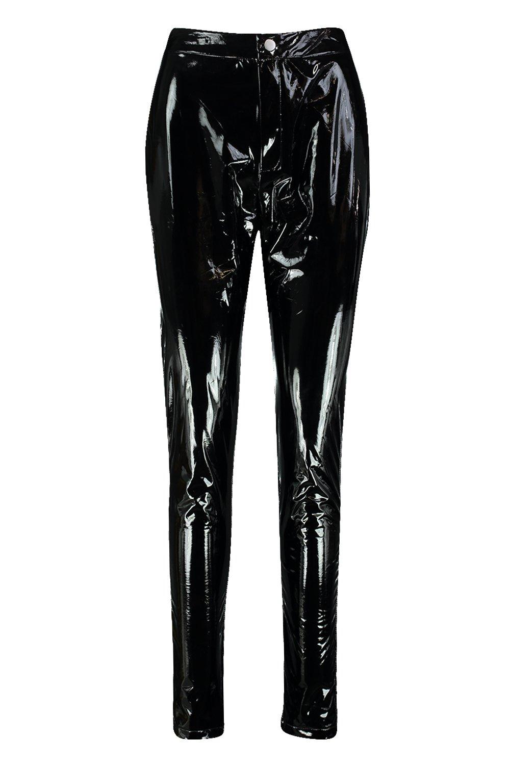 boohoo vinyl pants