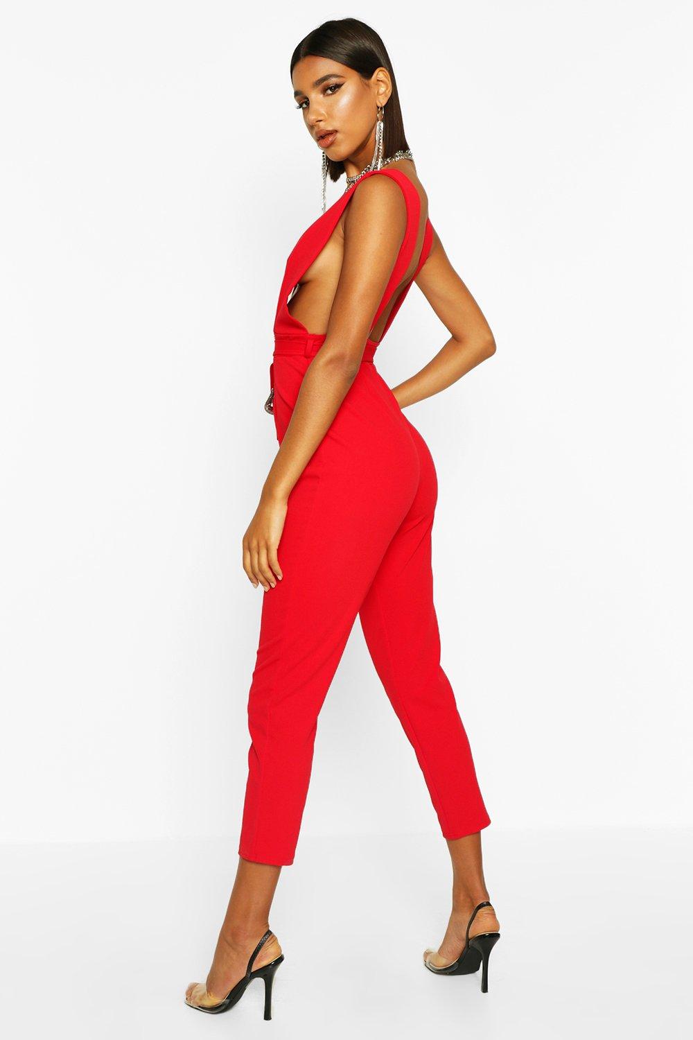 pinafore jumpsuit boohoo