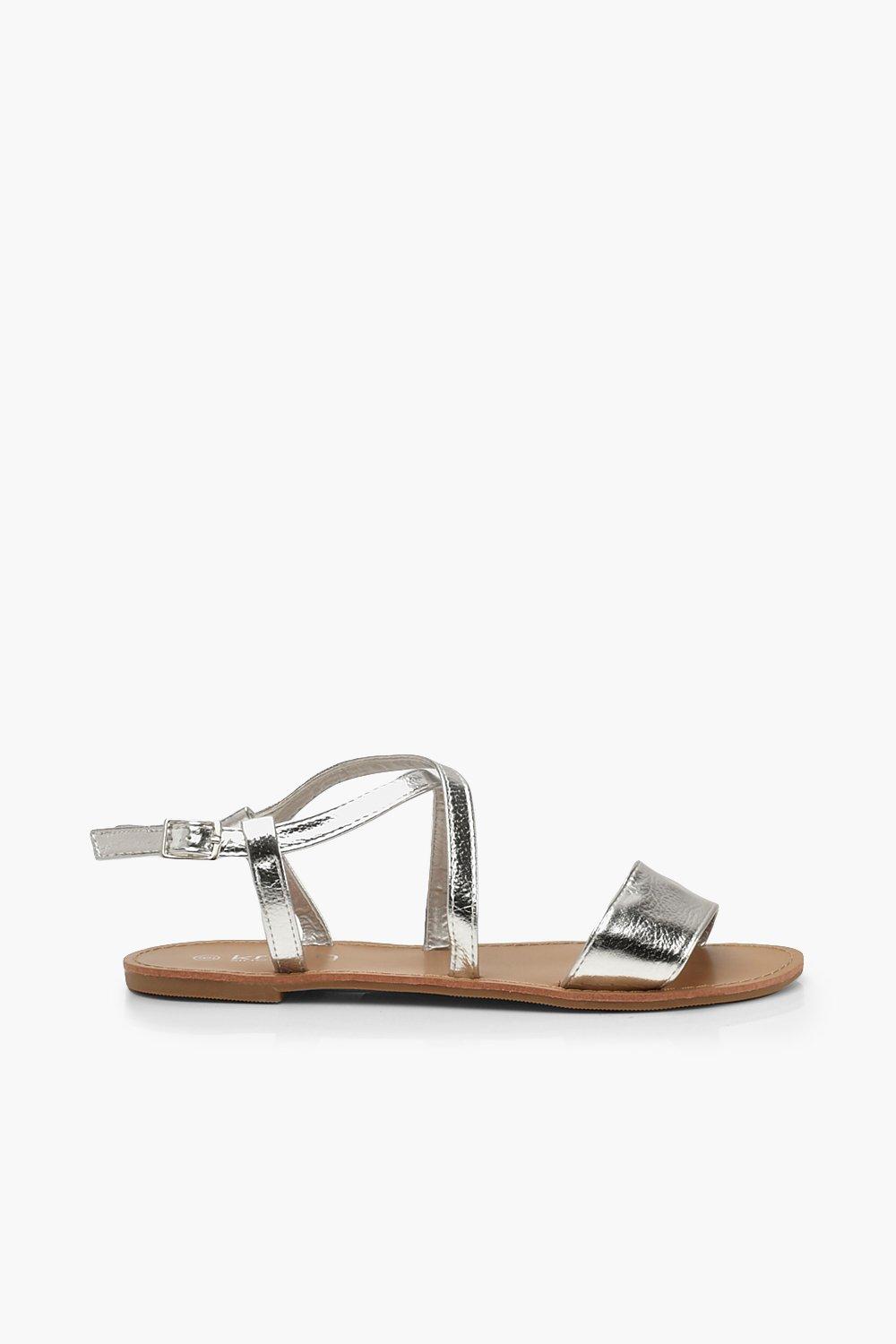 Womens store metallic sandals