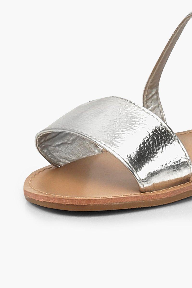 Metallic sandals clearance