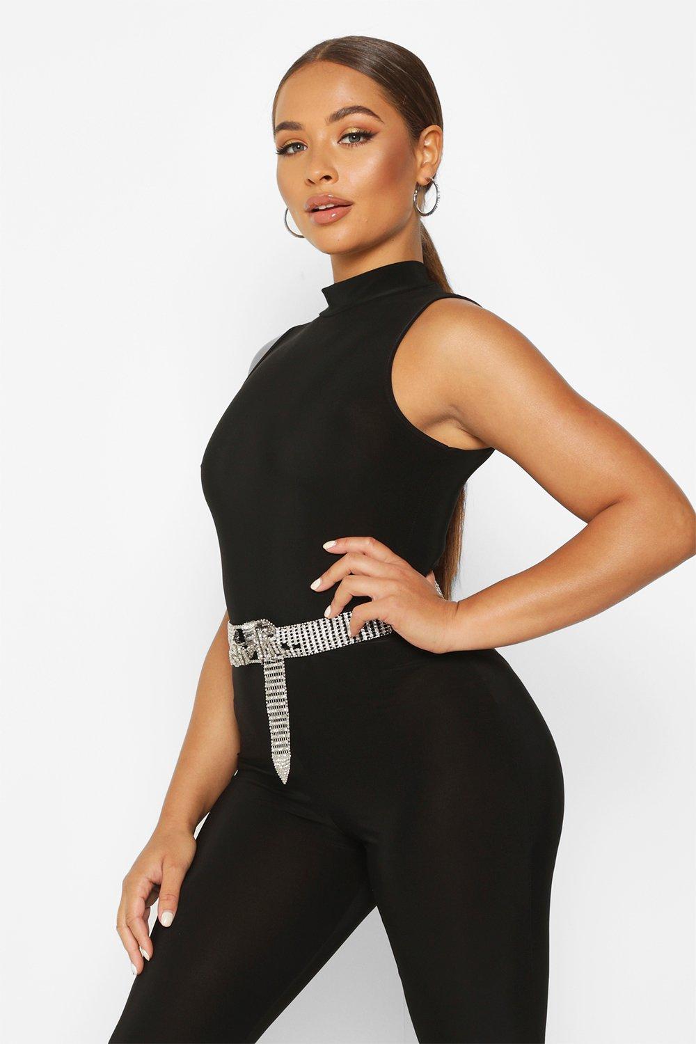 High Neck Sleeveless Bodysuit