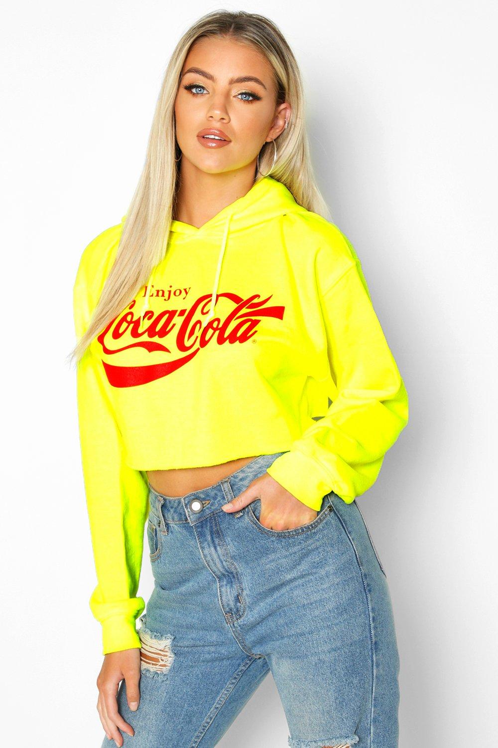 neon green crop top hoodie