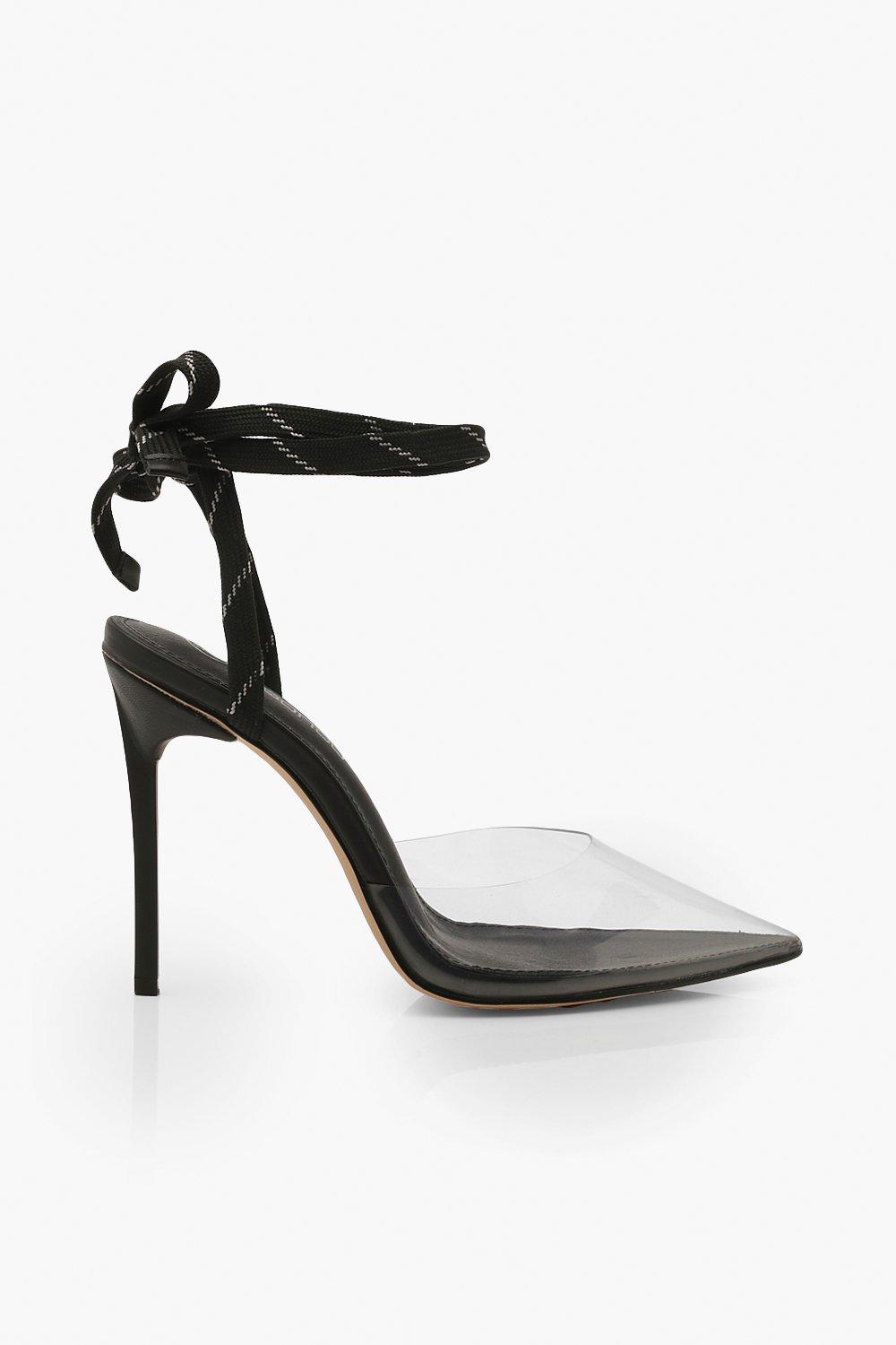 boohoo reflective heels