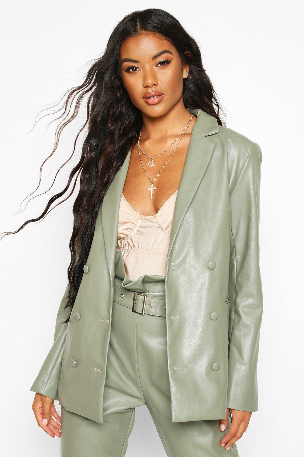 boohoo green blazer