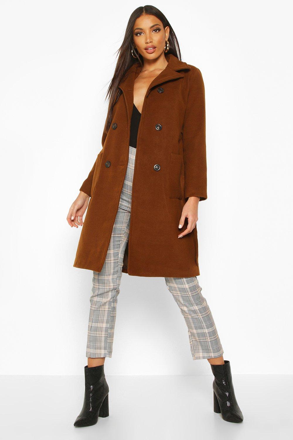 wool long trench coat