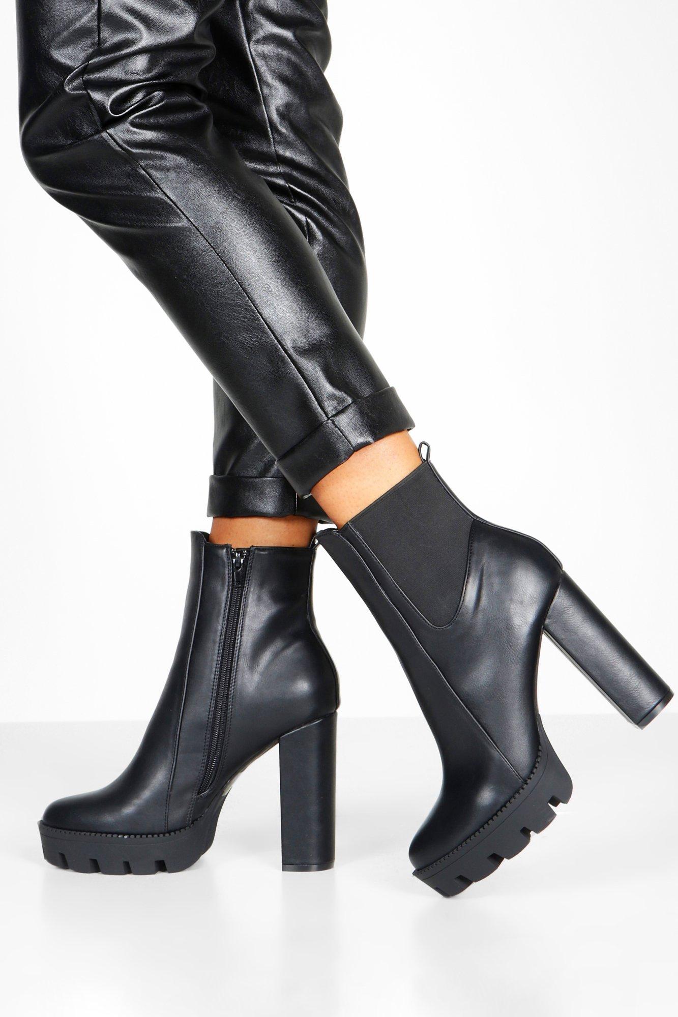 cleated platform boots