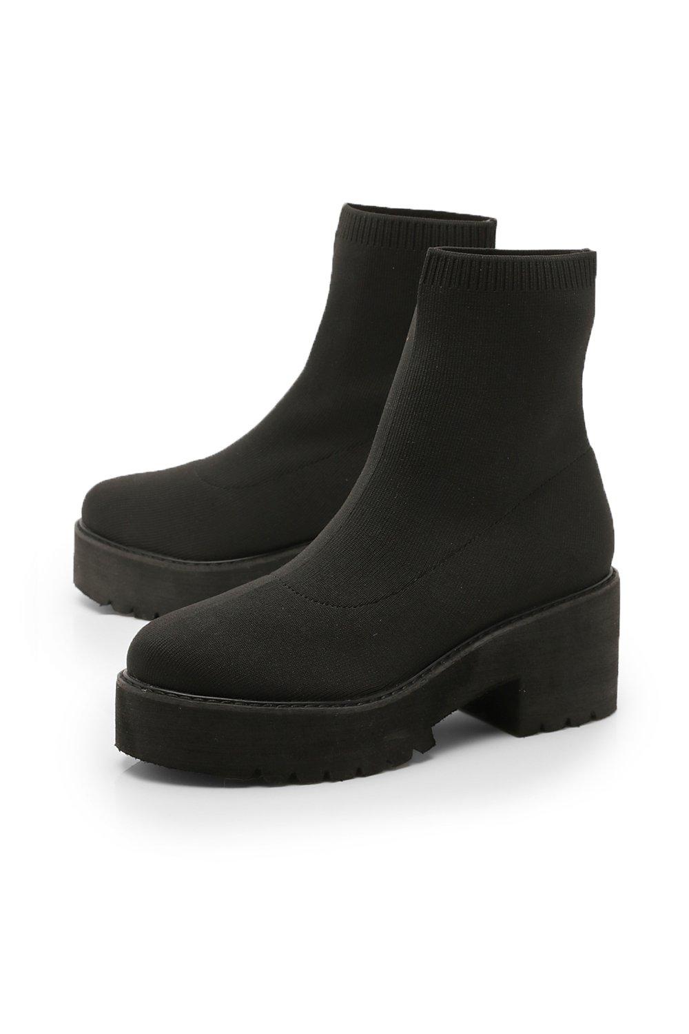 bottines chaussettes plateforme