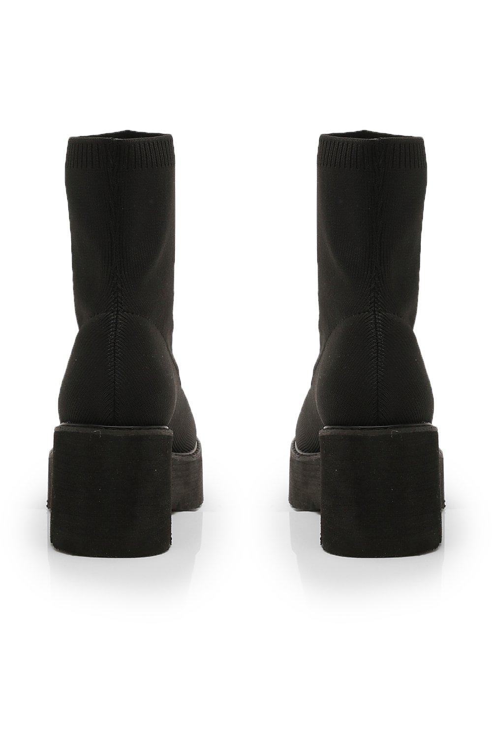 botte chaussette plate