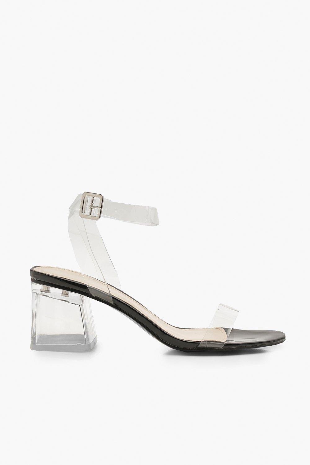 boohoo clear heels