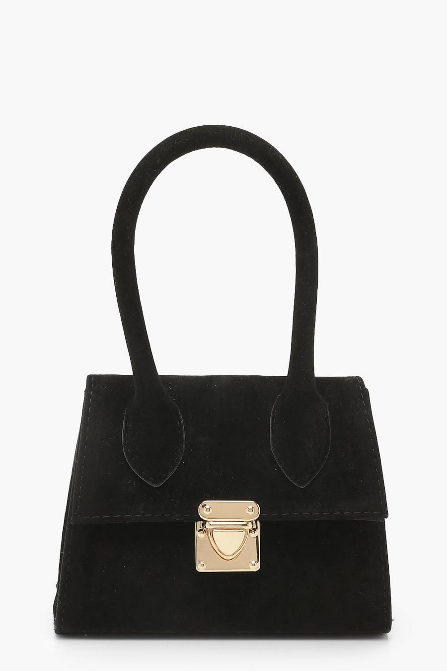 Suedette Mini Structured Handle Grab Bag image number 1