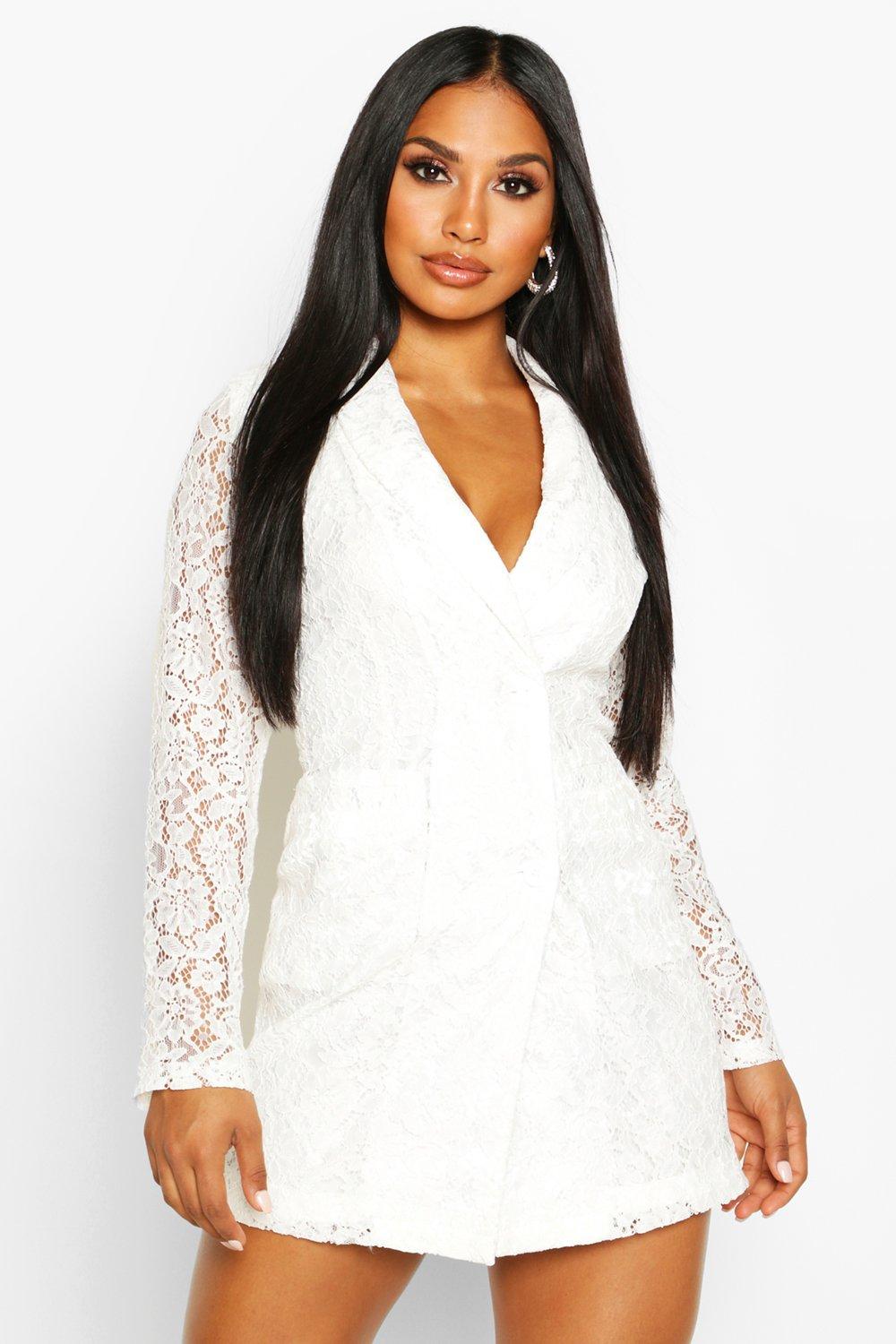 Lace blazer sale dress