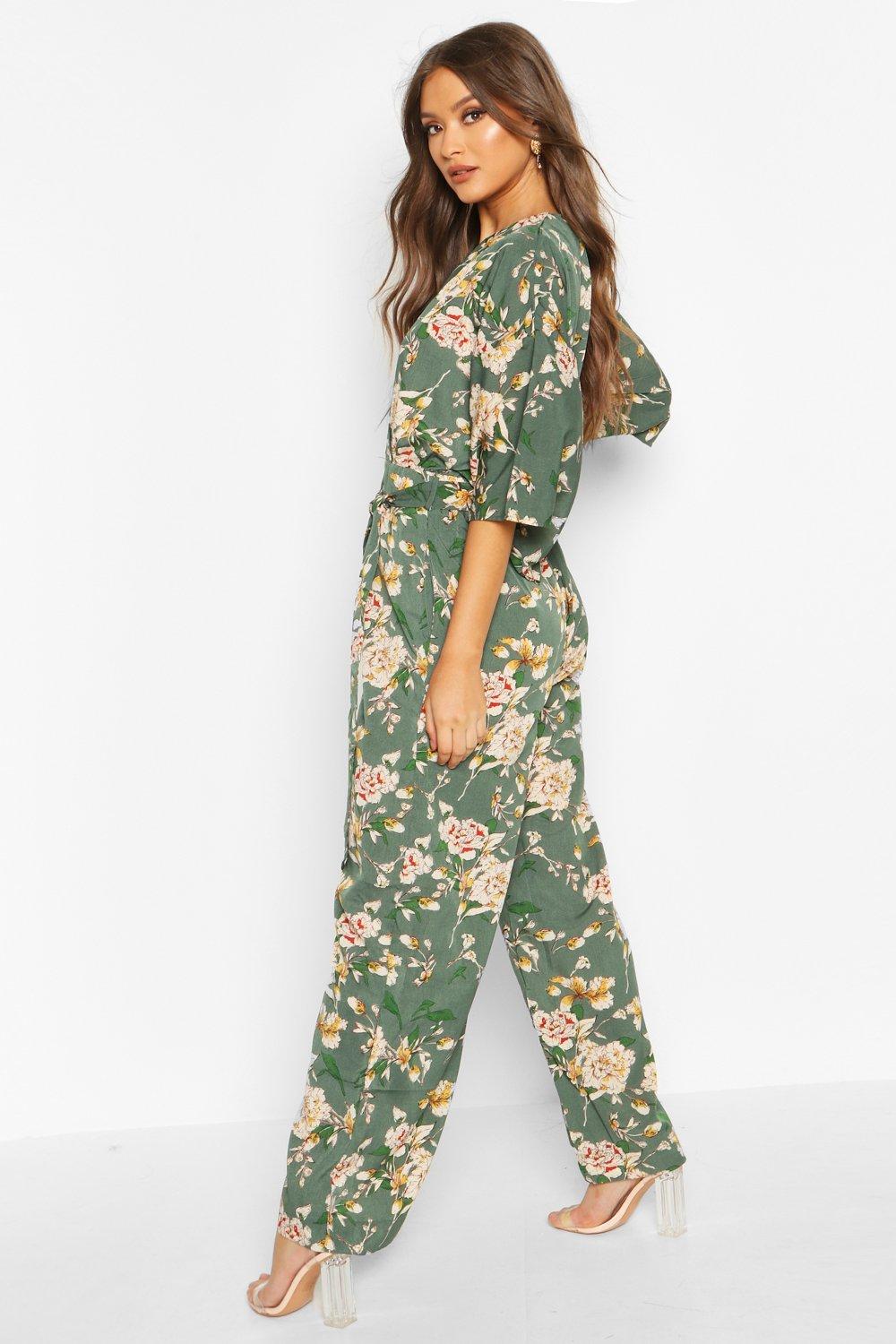 floral batwing jumpsuit