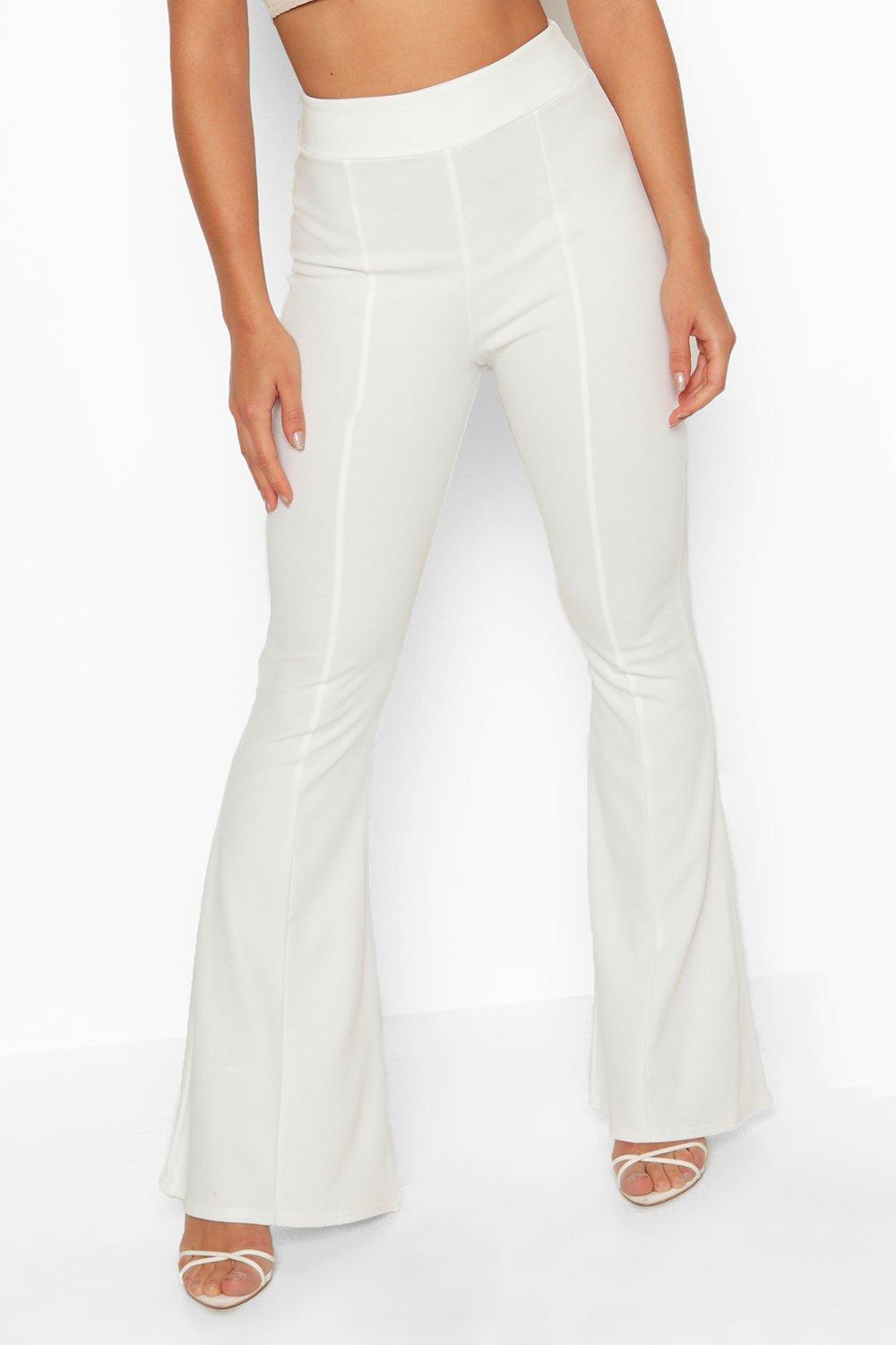 Plus Seam Detail Fit And Flare Pants