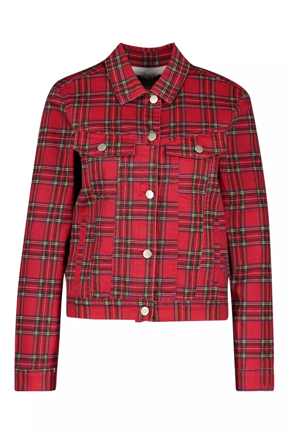 Tartan on sale trucker jacket