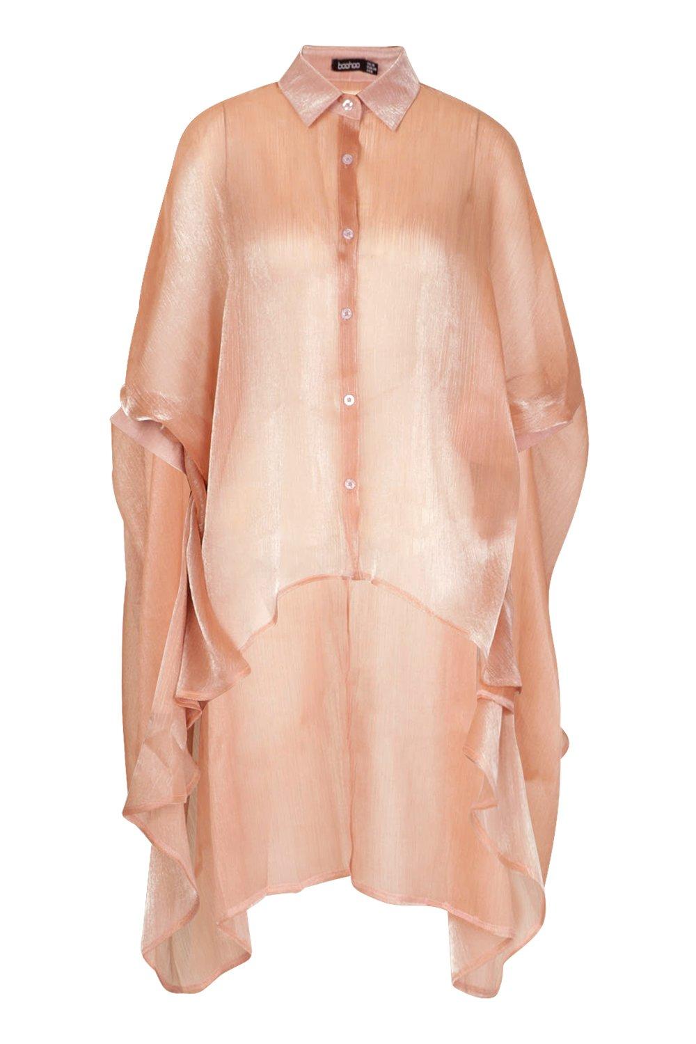 Oversized organza 2024 maxi shirt