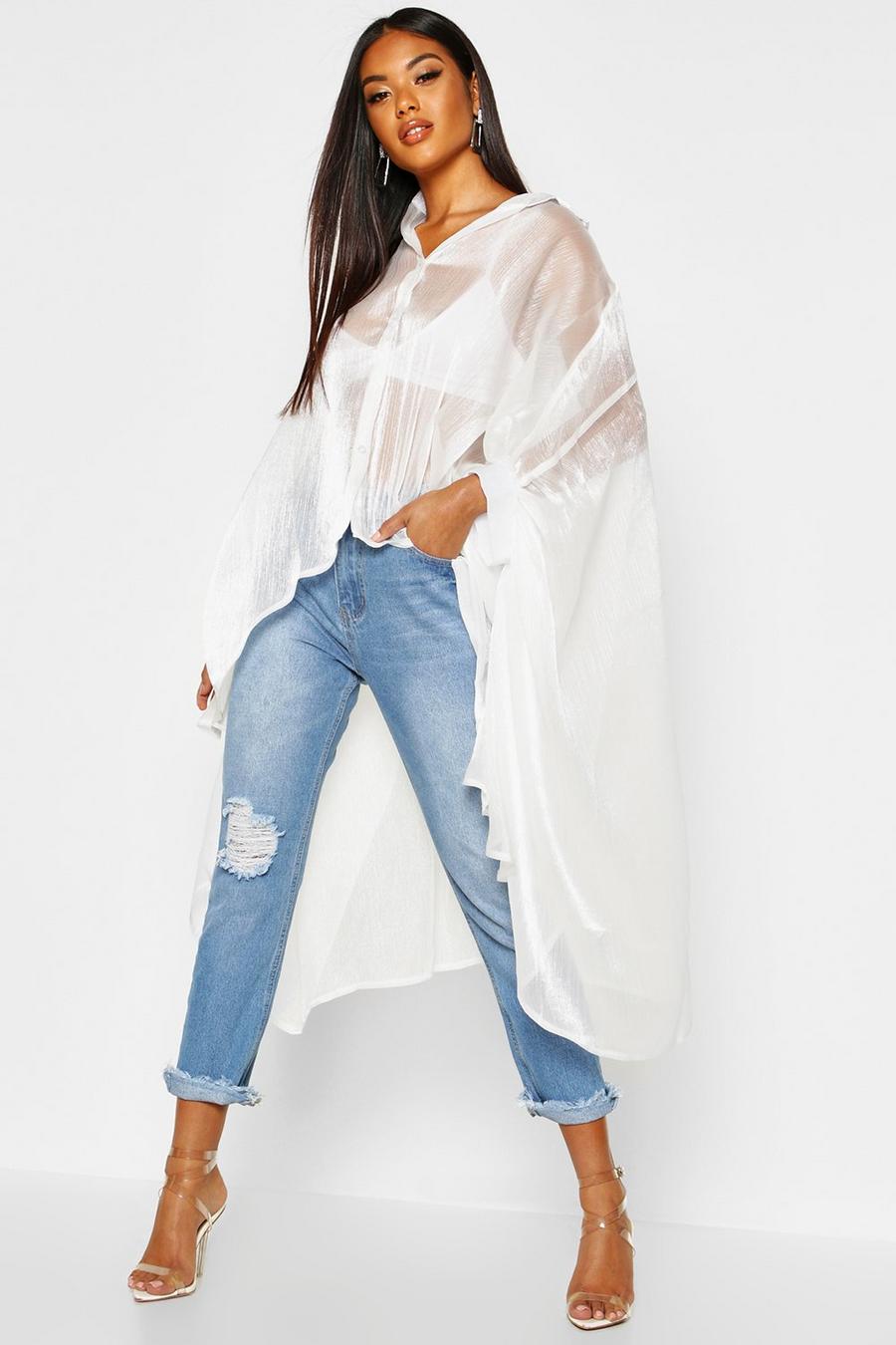 Ivoor Oversized Organza Maxi Blouse image number 1
