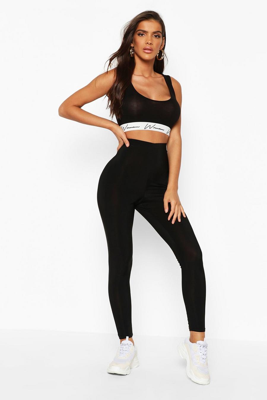 Black Ruched Bum Booty Boosting Workout Leggings image number 1
