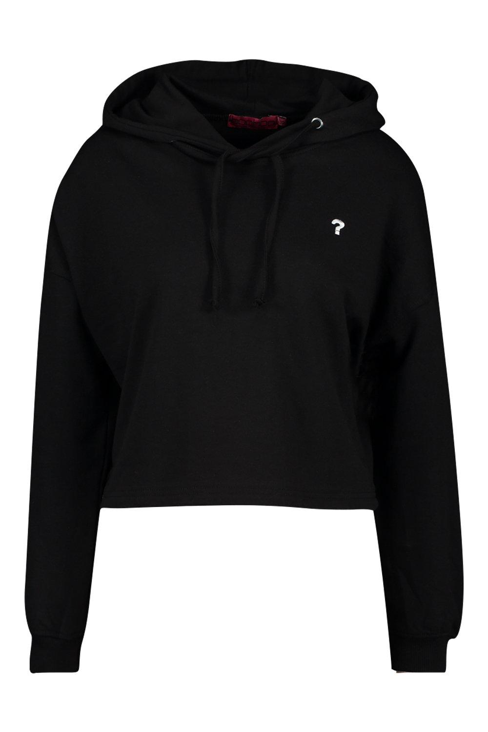 Micro shop cropped hoodie