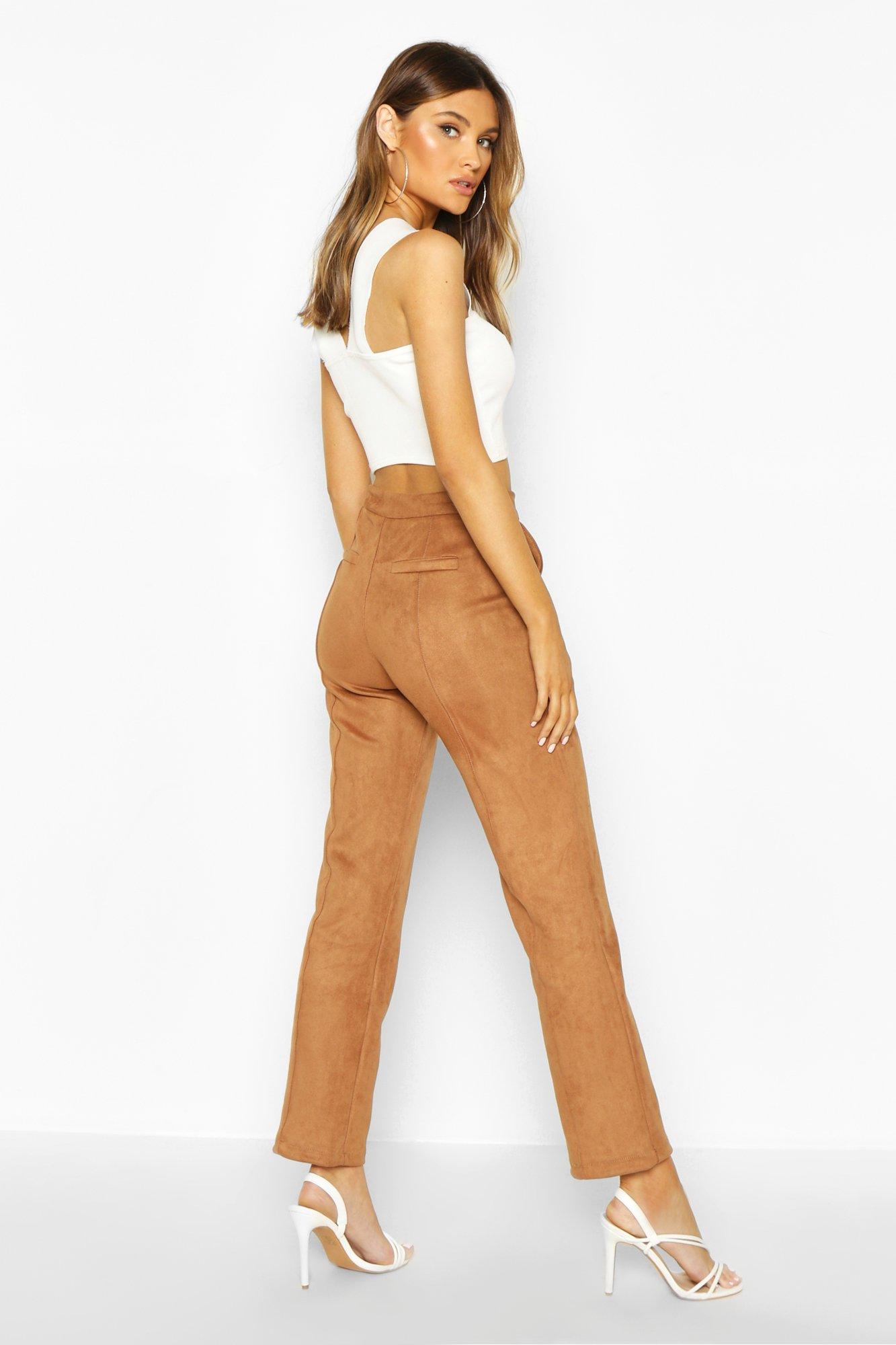 Pantalon suedine femme hotsell