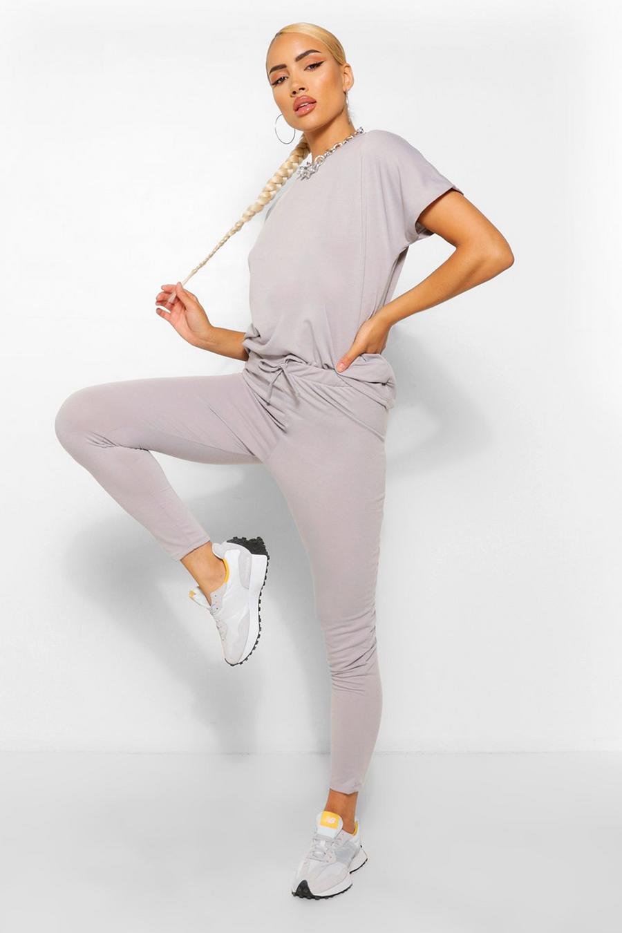 Grey Boxy T-Shirt And Jogger Co-ord Set image number 1