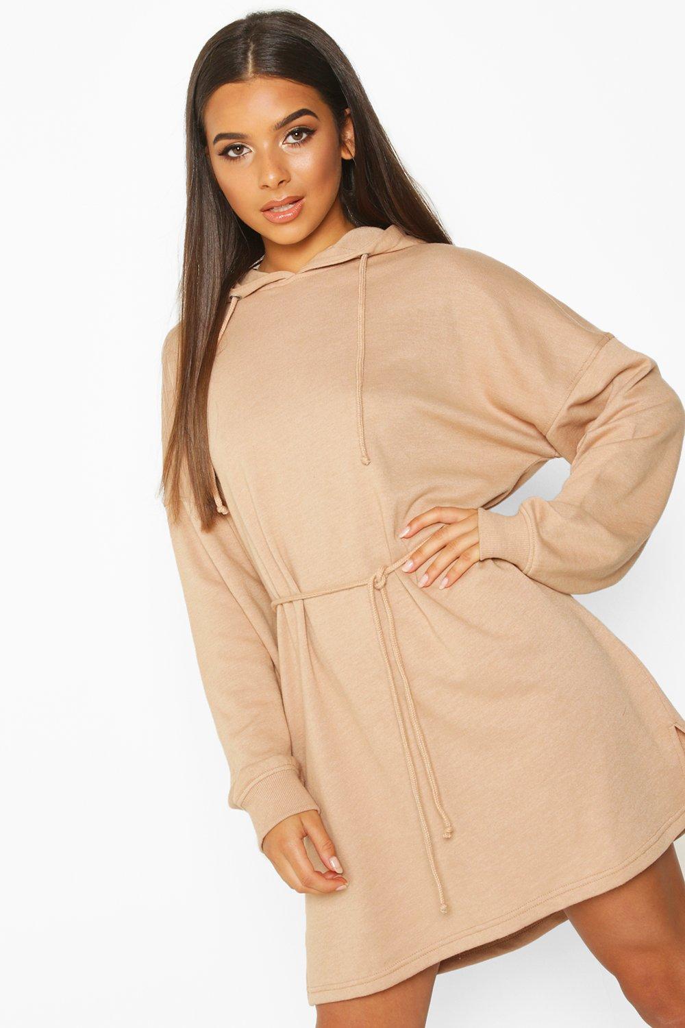 Hooded sweater dress outfit best sale