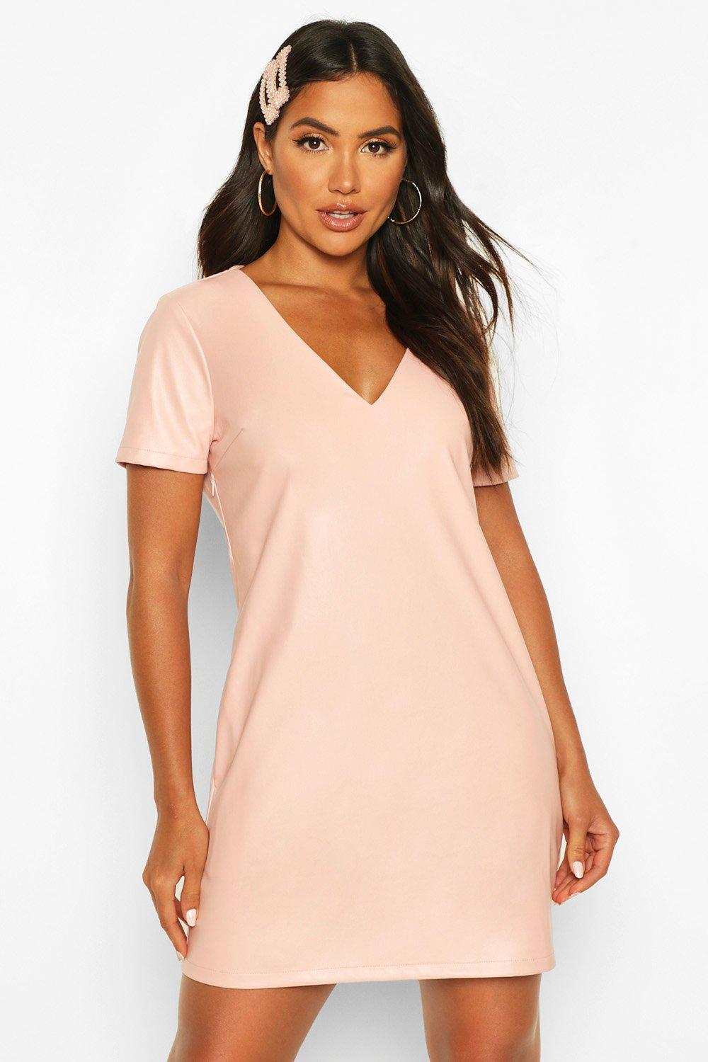 plunge shift dress