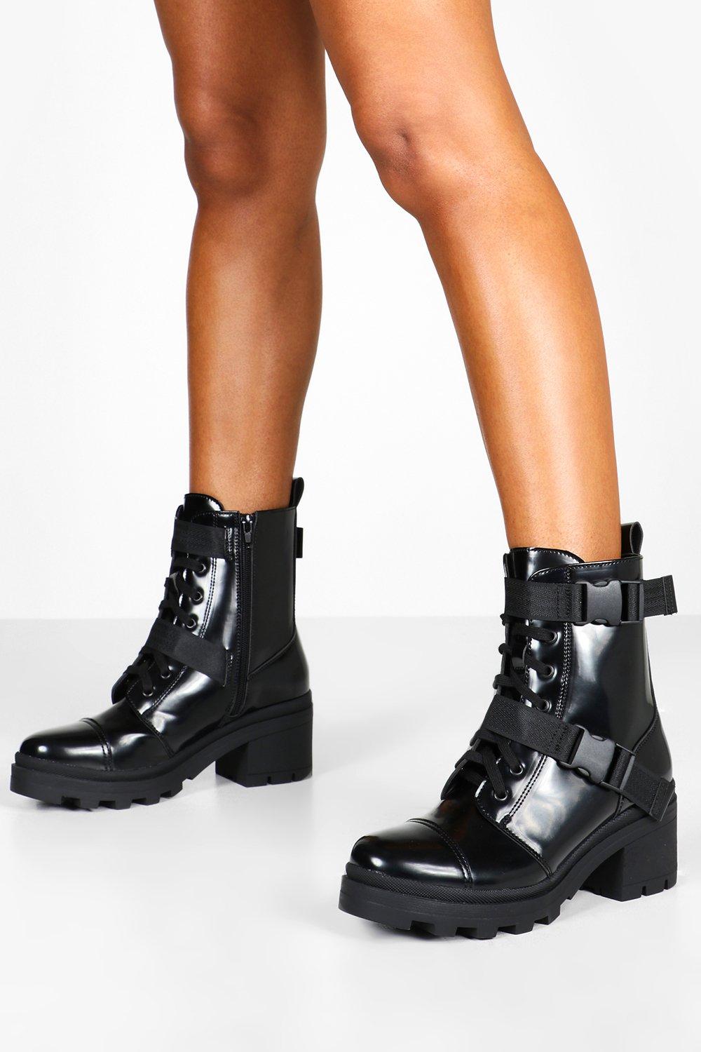 boohoo buckle boots