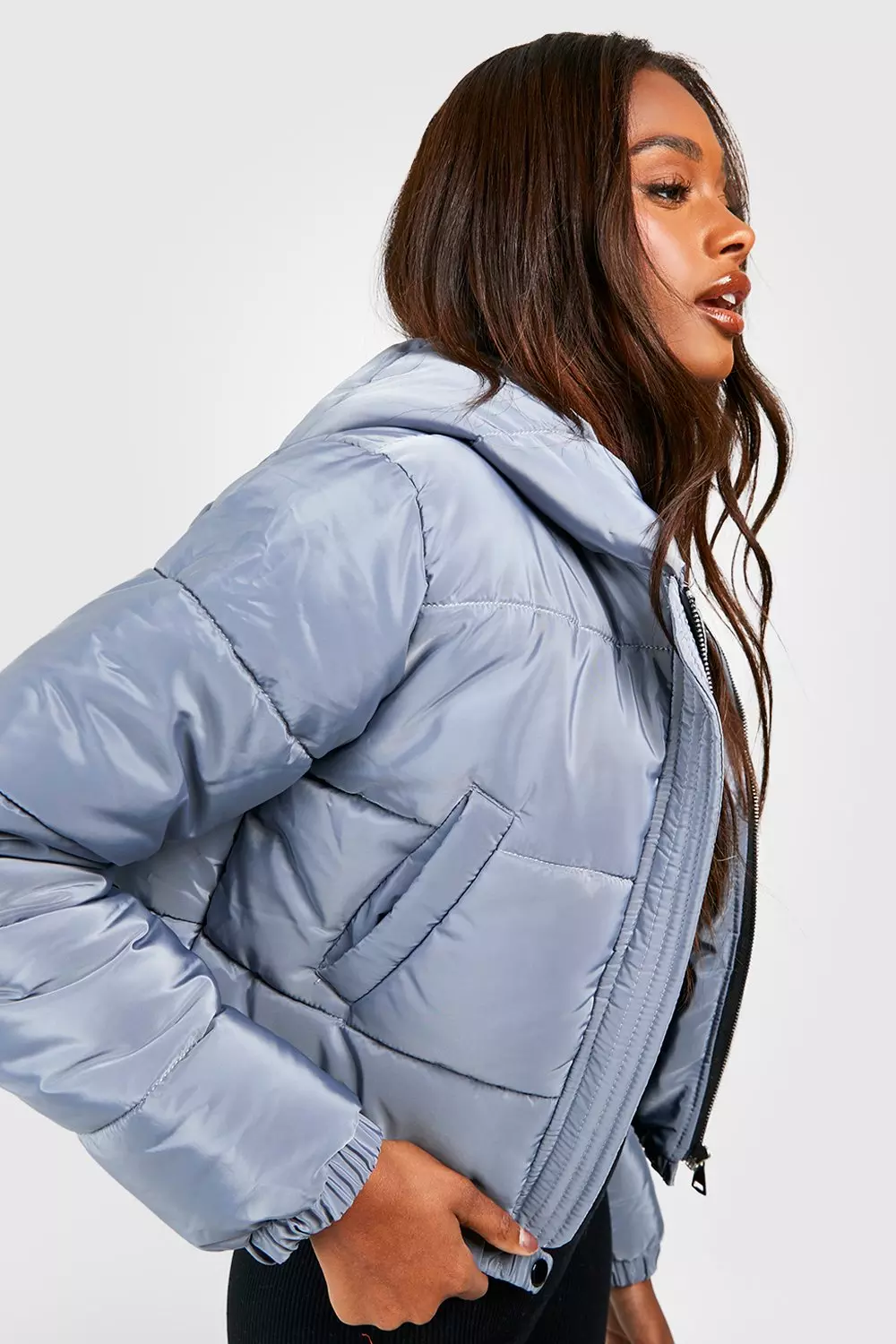 Hooded Crop Puffer Jacket