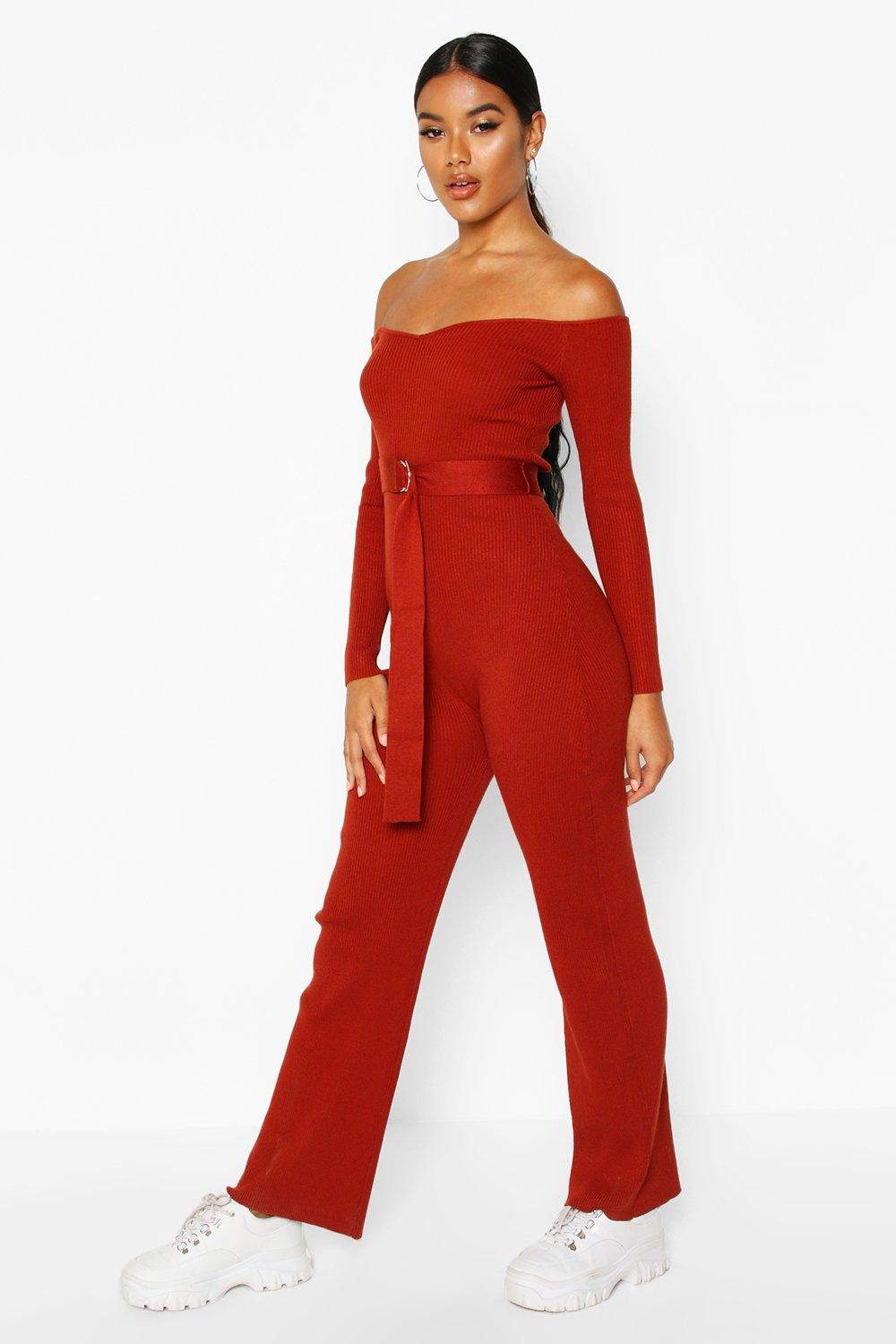 boohoo bardot jumpsuit