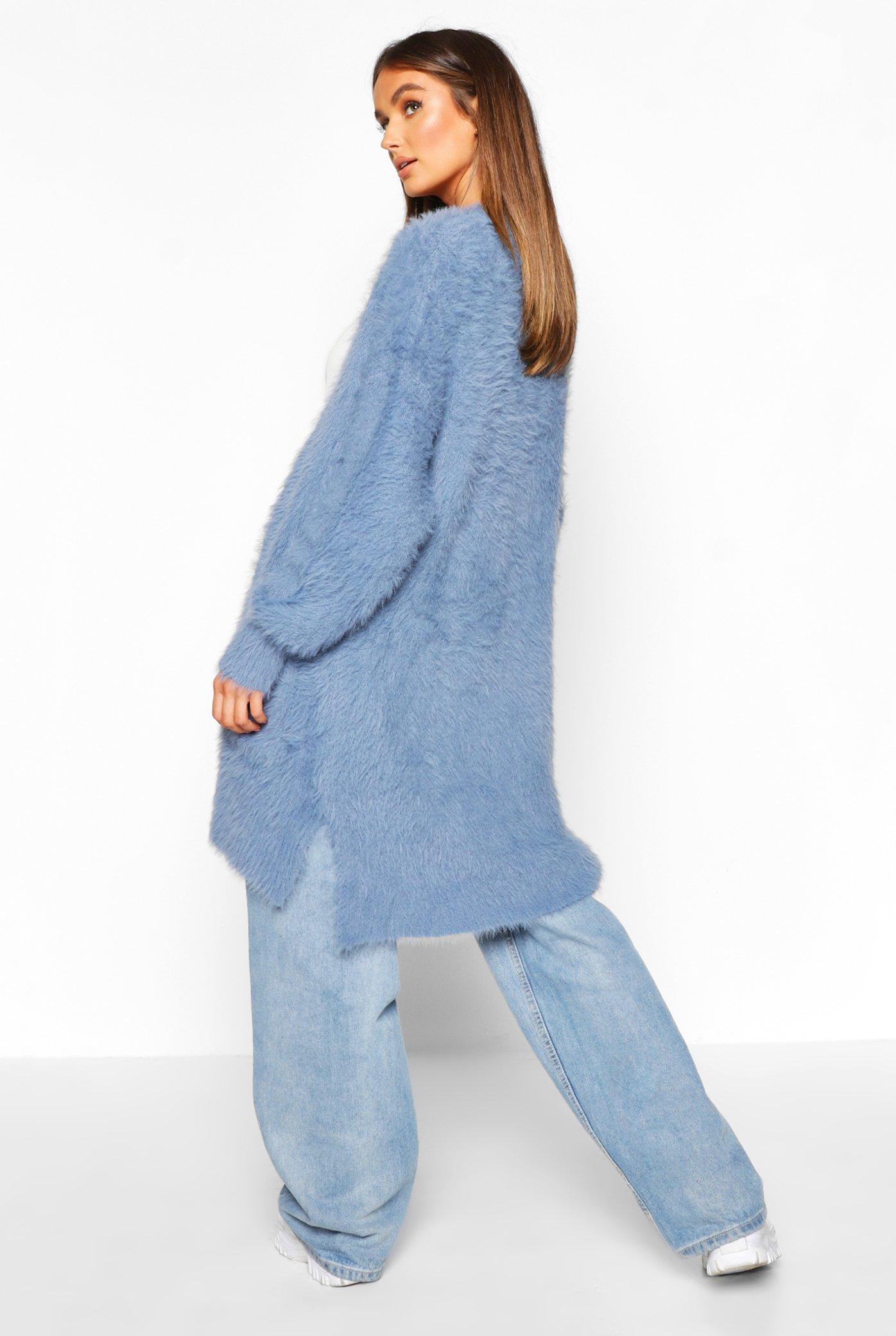 fluffy knit cardigan