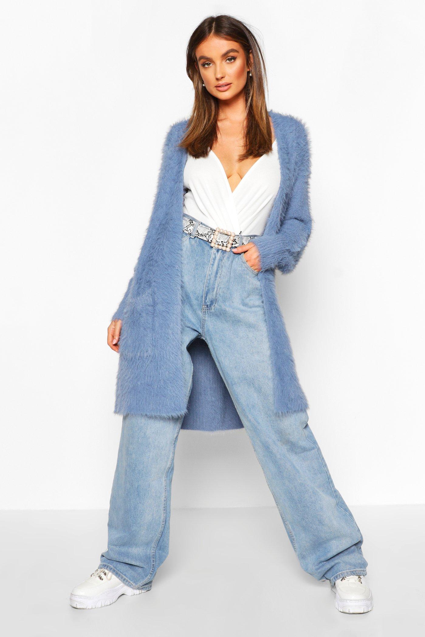 fluffy knit cardigan