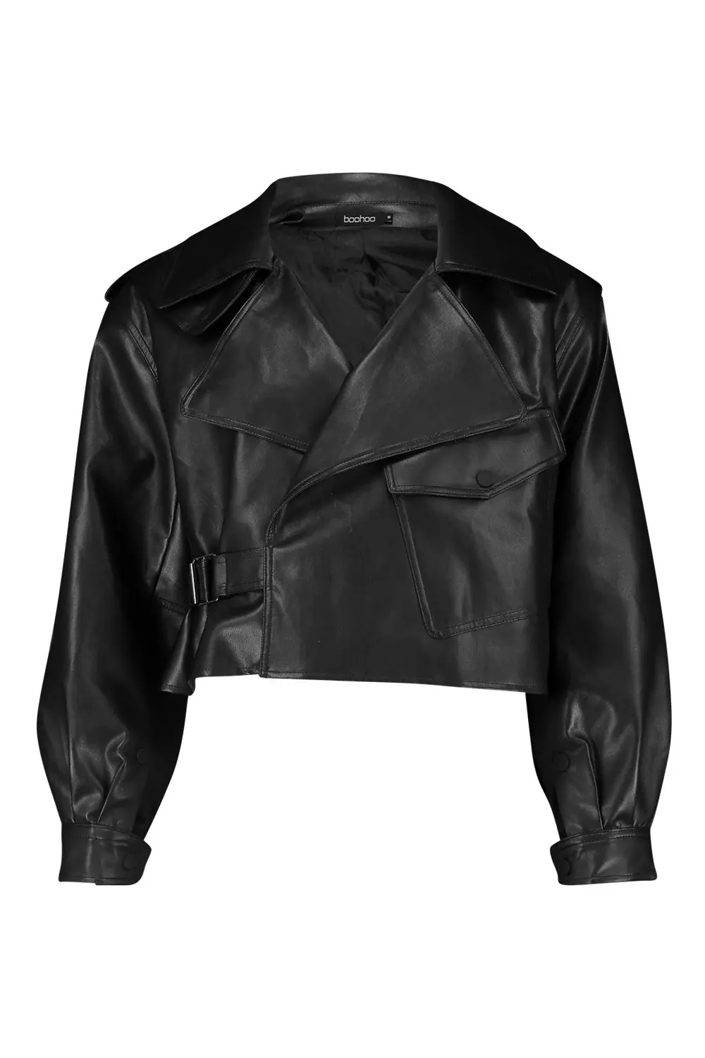 まぁ.♡さん専用★新品未使用★Faux leather crop jacket FAUX LEATHER CROPPED JACKET - Mid khaki | ZARA United States