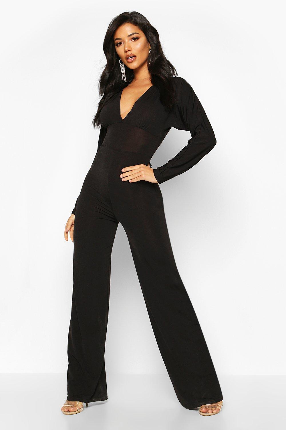 black jumpsuit boohoo