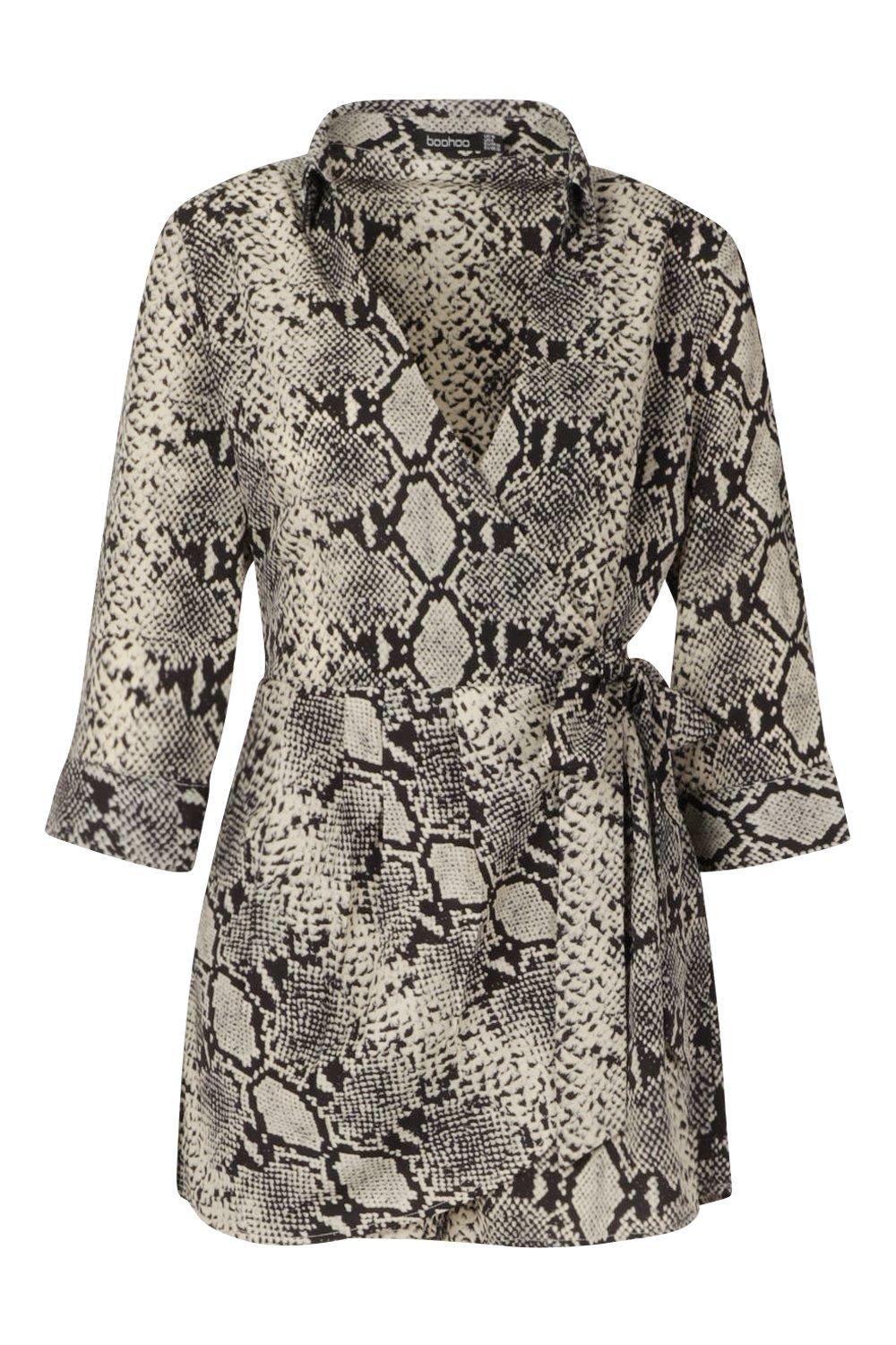Boohoo snake print playsuit clearance