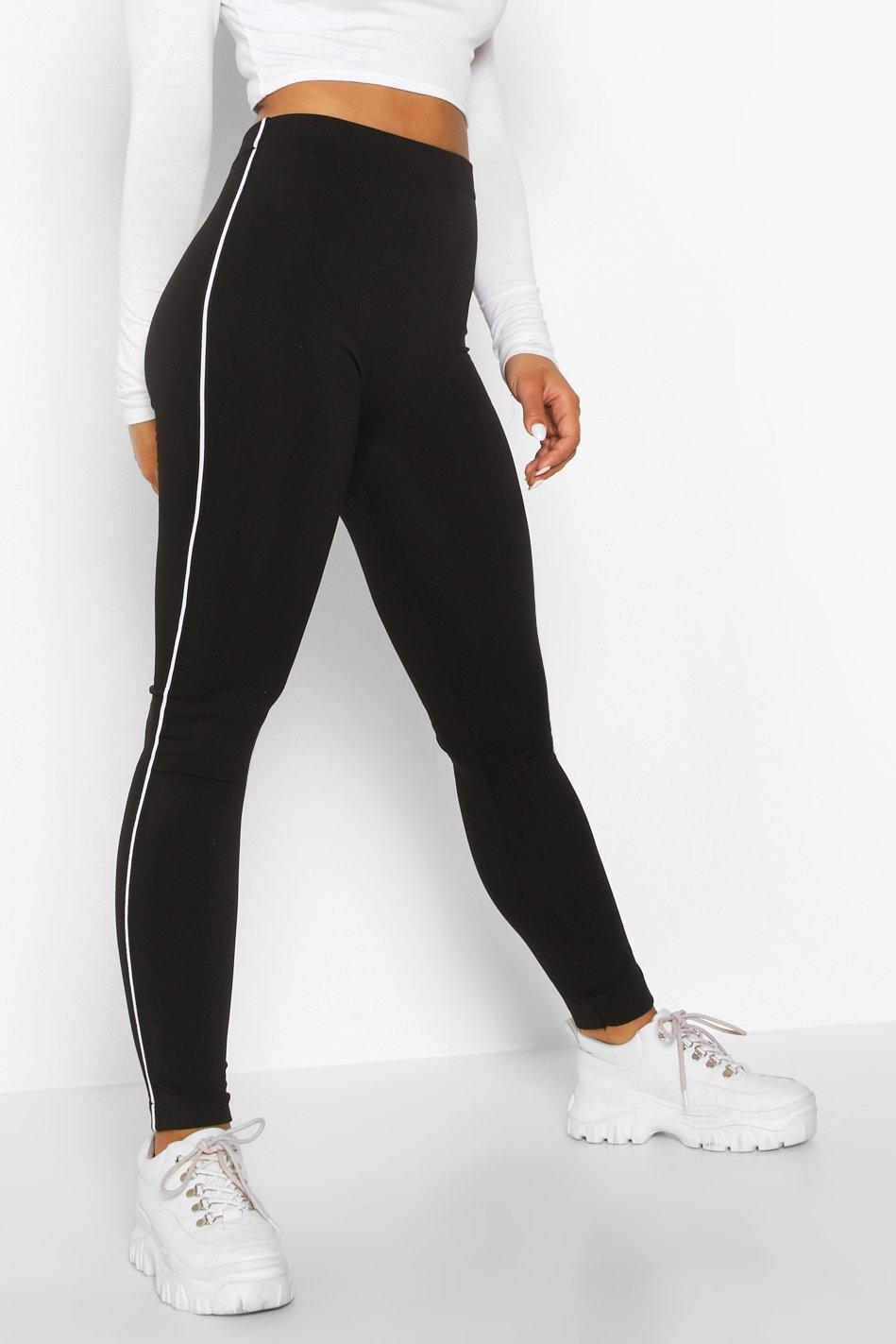 Boohoo High Waisted Fleece Lined Leggings - Black